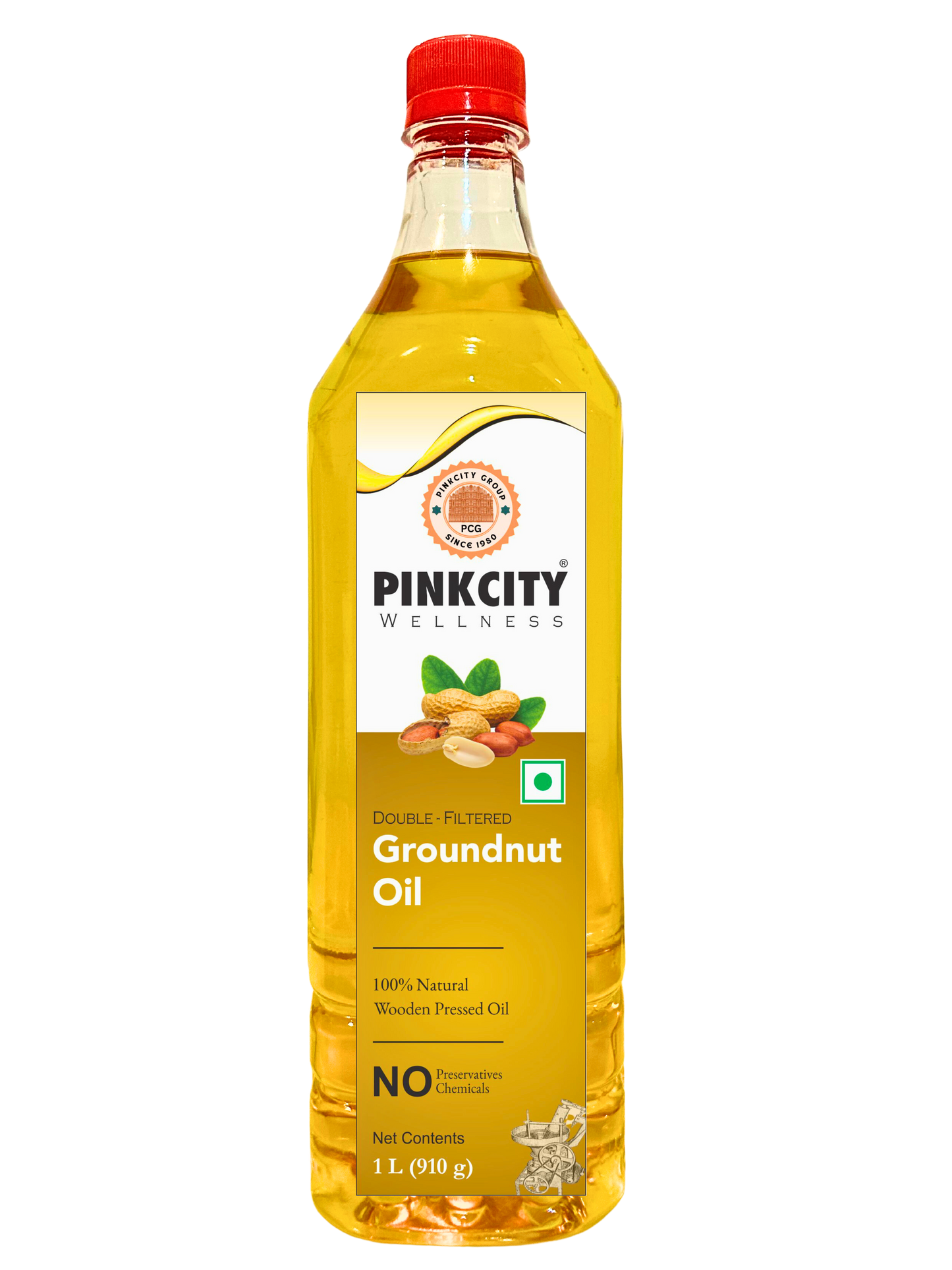Pinkcity Groundnut Oil & Mustard Oil Combo Pack| 5 Litre Each | Wood Pressed