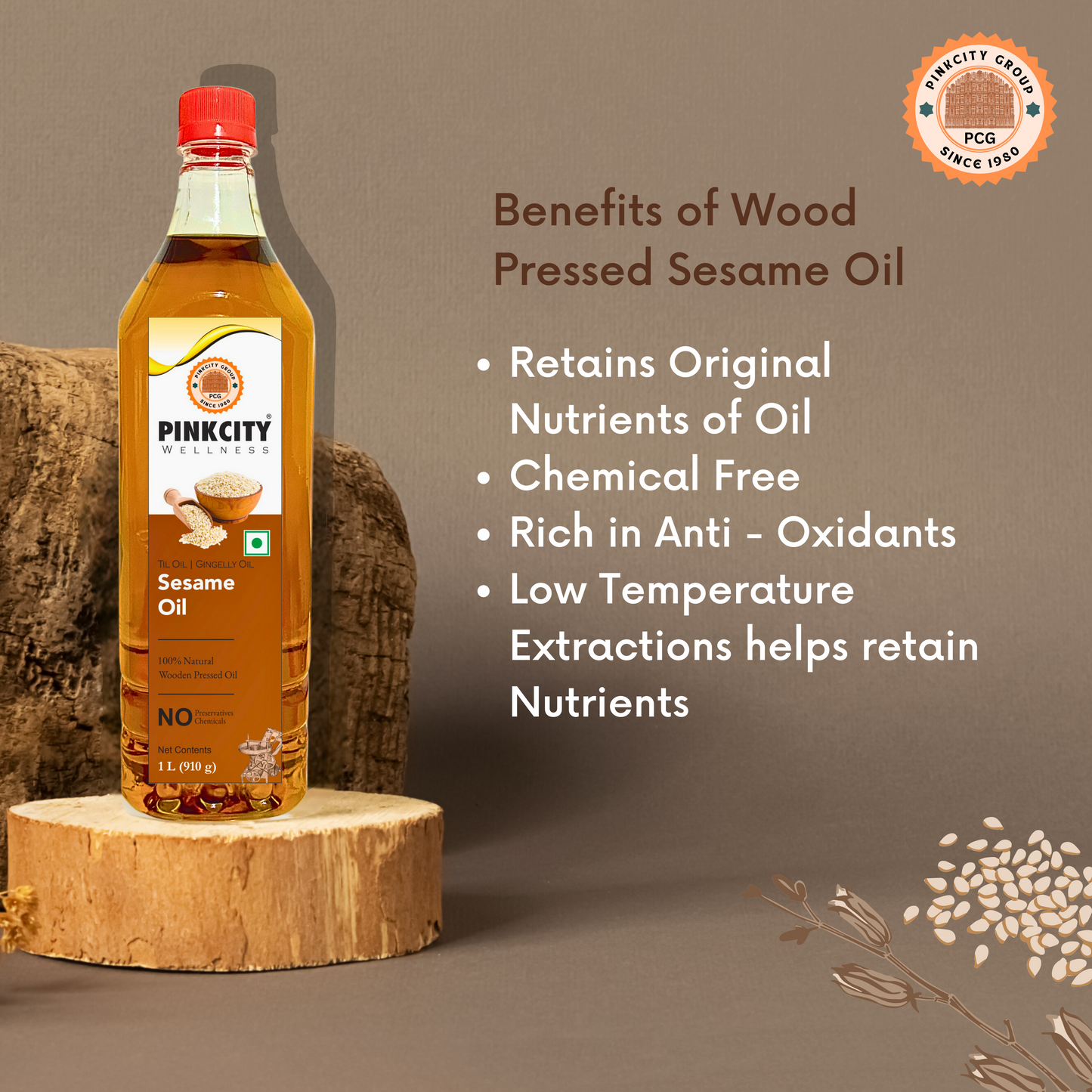 Benefits of wood pressed sesame oil