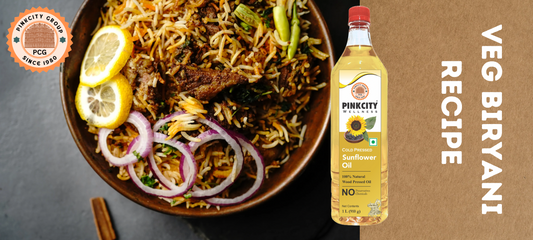 Delightful Veggie Biryani with  Cold Pressed Sunflower Oil