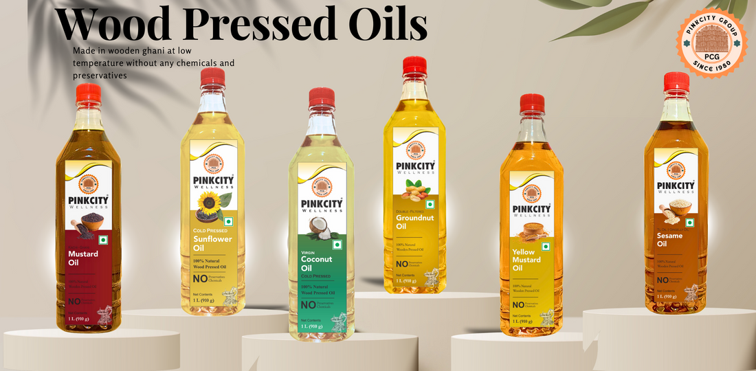wood pressed oil extraction, traditional oil press, cold pressed sesame oil, natural oil benefits, nutrient-rich oils