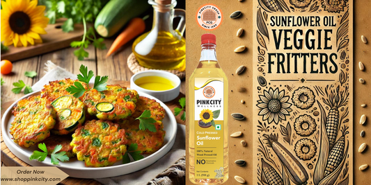 veggie fritters, sunflower oil recipes, crispy fritters, healthy snacks, vegetarian appetizers