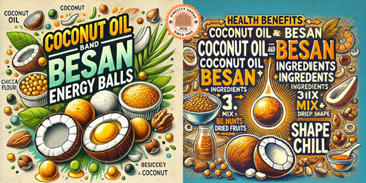 Coconut Oil Energy Balls, Besan Snack Recipe, Healthy Energy Bites, Nutritious Snack Ideas, Quick Healthy Recipes