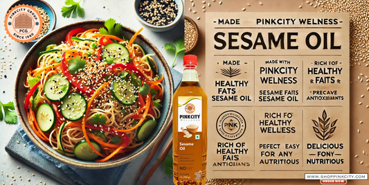 Sesame Oil Noodle Salad, Asian Noodle Salad, Healthy Salad Recipe, Pinkcity Wellness Sesame Oil, Nutritious Salad