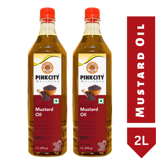 Pink city Wellness Wooden Cold Pressed Mustard Oil 2 Litre