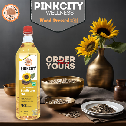 Pinkcity Wellness Cold Pressed Sunflower Oil 1 Litre Bottle
