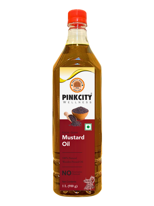 Pink city Wellness Wooden Cold Pressed Mustard Oil 1 Litre