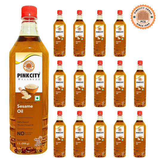 Pinkcity Wellness Wooden Cold Pressed Sesame Oil 15 Litres | Gingelly Oil | Til Oil